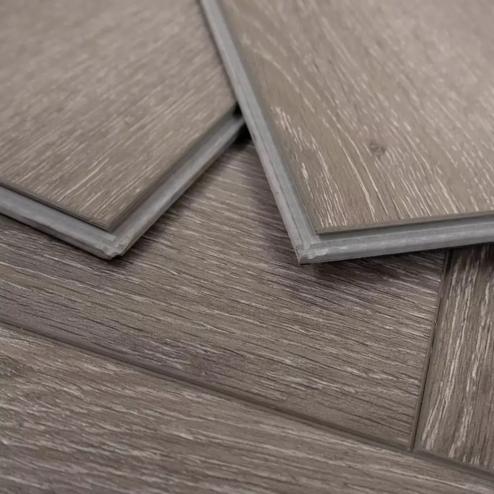 Click System Grey oak Herringbone 6mm Luxury SPC hybrid flooring