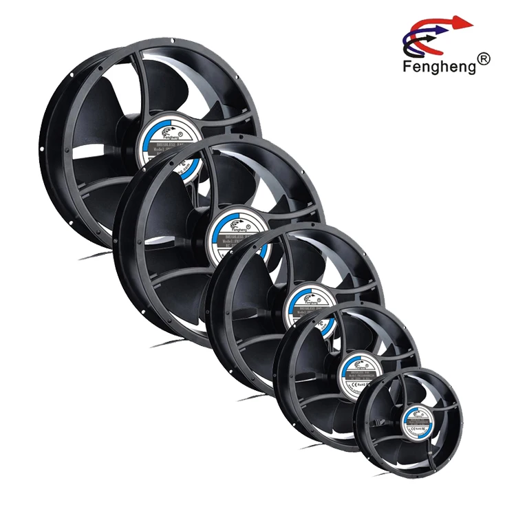 High CFM Industrial Exhaust Fan 7 Blades 25489 110V 220V AC Motor Ball Bearing Cooling Fan