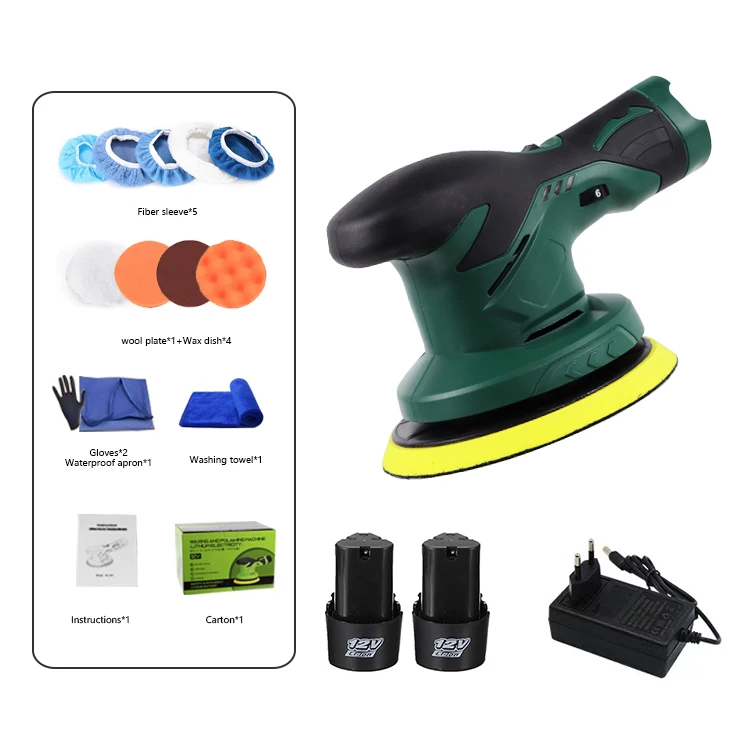 12V Cordless Car Polisher Tool Sets Brushless Portable Electric Battery Polishing Car Buffer Polisher Machine