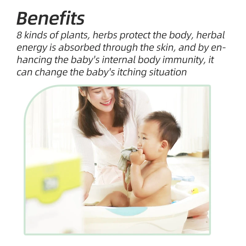 Wholesale OEM Chinese Medicine Baby Powder Bath Bag For Baby Skin Care to Prevent Prickly Heat