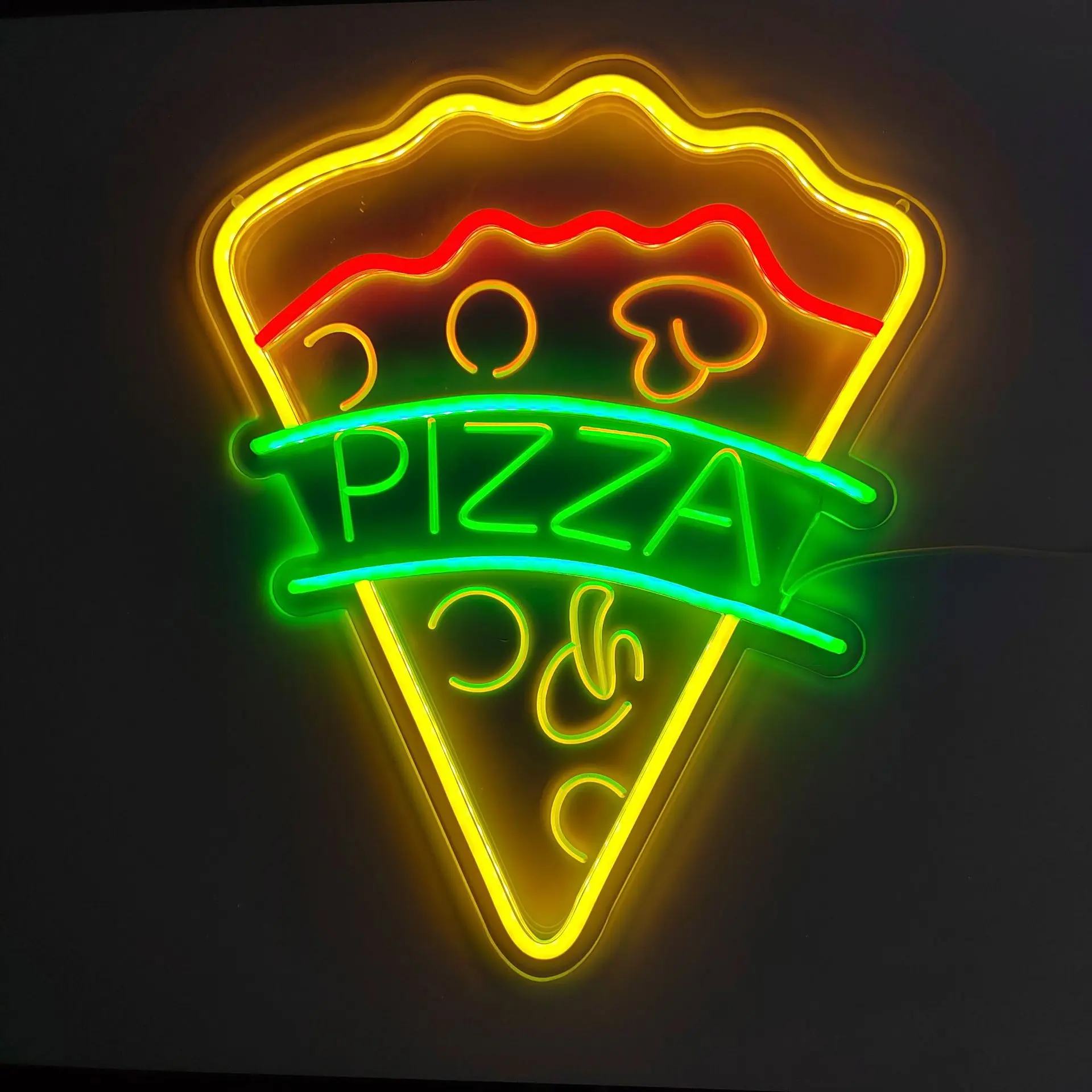 Popular Food Hamburger Sign RGB Lamp Flex Open Restaurant Pub Bar Advertising Lights LED Neon Sign Custom