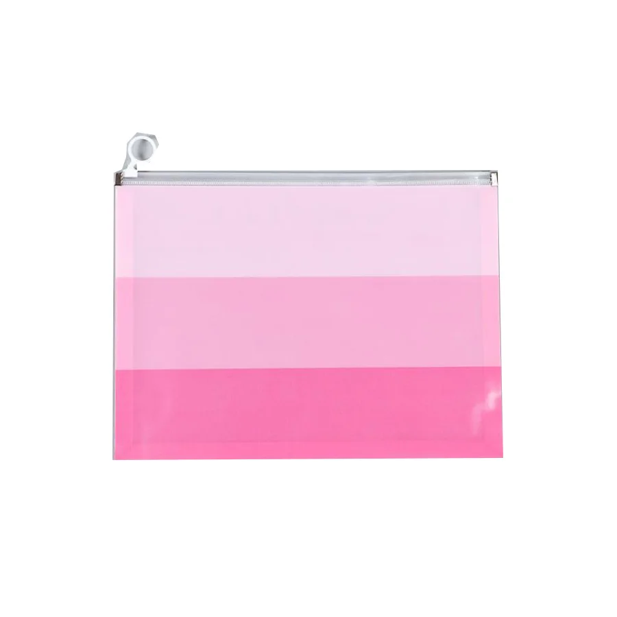 PVC Zipper Clear folder Snaps Buttons Plastic PP Custom  logo File Envelope waterproof document bag