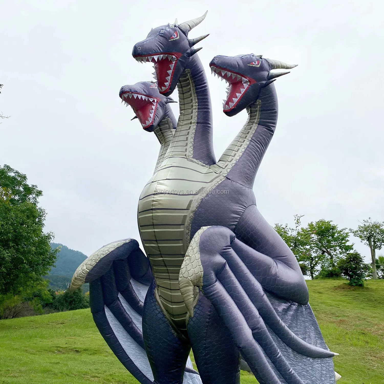 Three-headed dragon Inflatable Ghidorah costume monster Trex beast costume Halloween cosplay