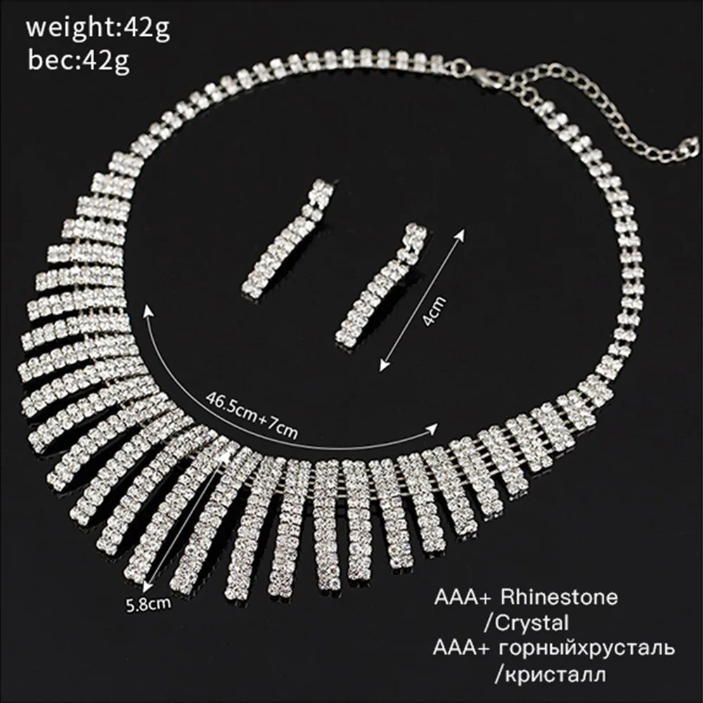 New Fashion Women Wedding Party Jewelry Set Necklace Earring Bridal Sets