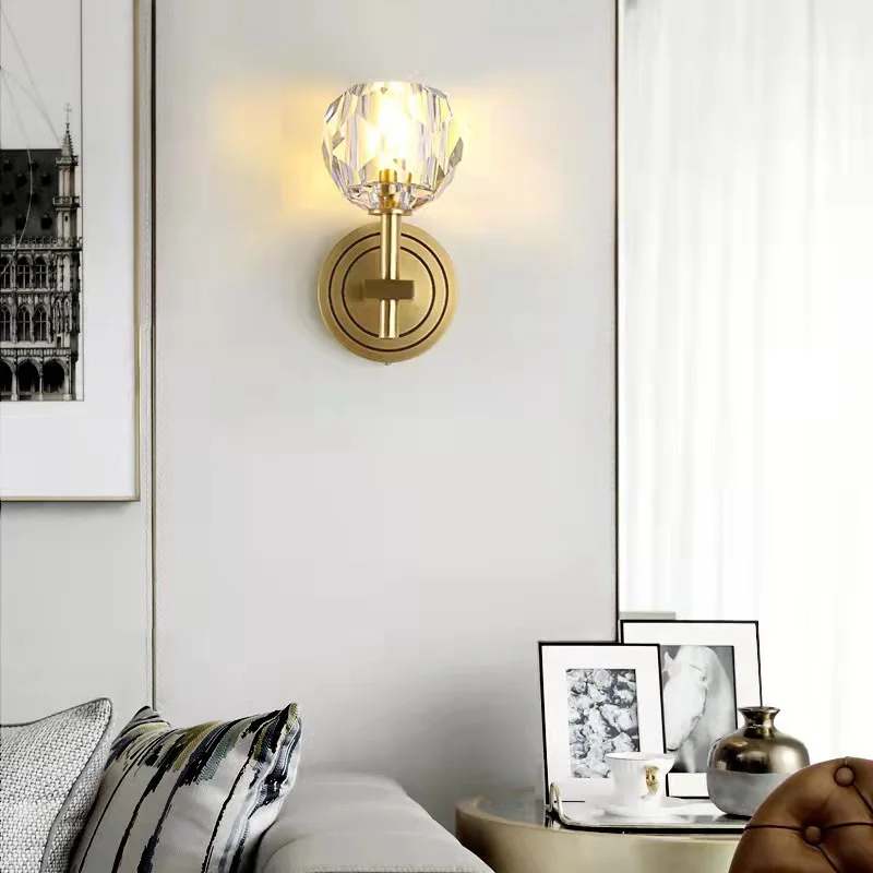 Hotel Bedroom Decorative Wall Lamp Bedside Golden Wall Sconces