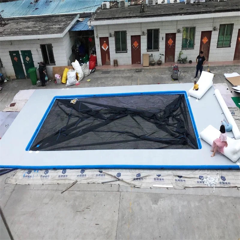 Customized Portable Inflatable Waterproof PVC Floating Ocean Yacht Inflatable Sea Swimming Pool