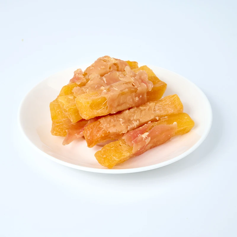 High Quality Wholesale Organic Chicken Meat Snacks Chicken Wrapping Sweet Potato For Immune System Support