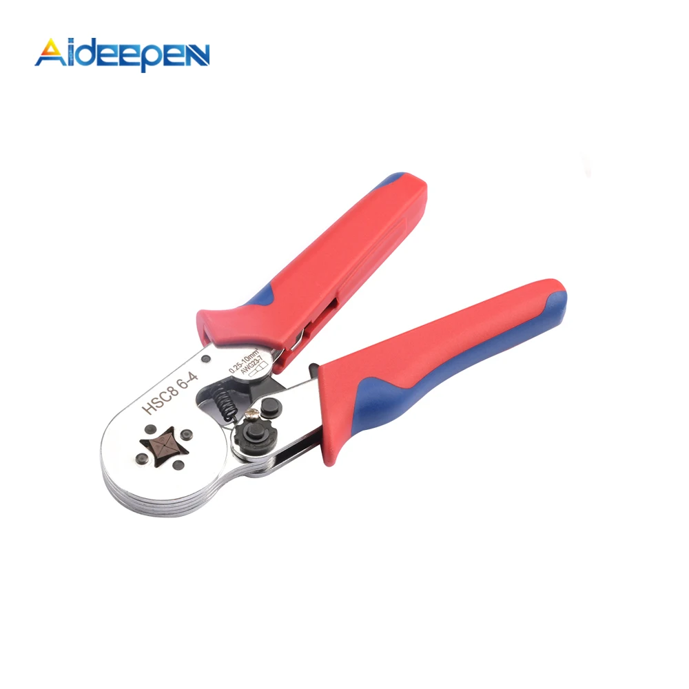 Crimping Pliers Kit Tube Terminal Crimping Tools HSC8 6-4-6A Mini Ferrule Crimper Hand Tools Electrician Clamp Sets Wire Tips
