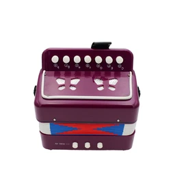 Keyboard Instrument Children Toy Accordion ABS Plastic 2 Bass Buttons 7 Key Diatonic Button Toy Accordion For Sale