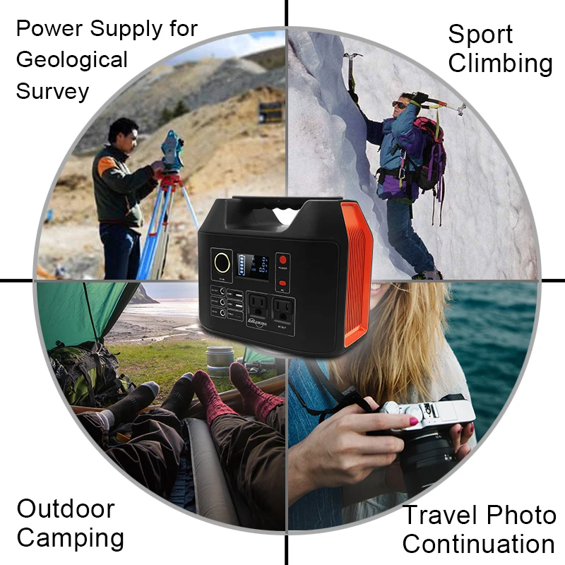 Hot Sale 300W 600W Power Station Portable Battery Energy Storage Power Supply Generator for Travel Emergency Use