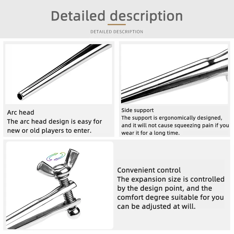 Metal male masturbator adjustable horse eye urinary meatus dilator urethral rod