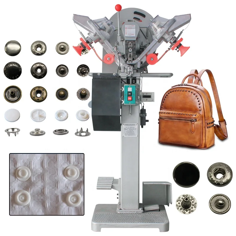snap button riveting machine fully automatic snap button attaching machine