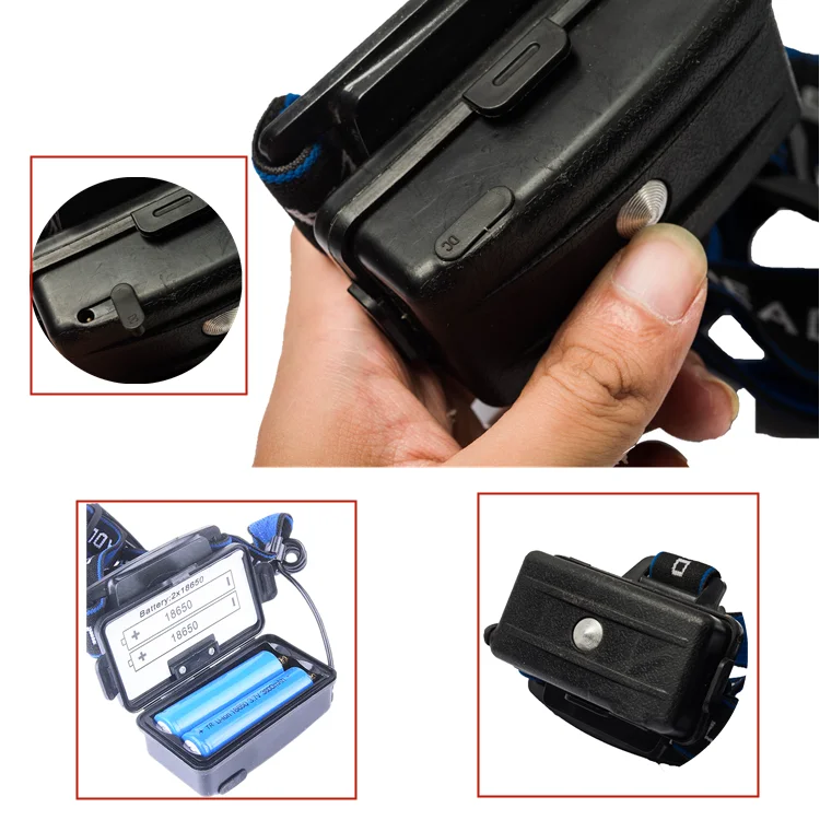 High Power 1000lumens 10W T6  Led Headlamp Zoom Adjustable USB Recharge Powerful Led Headlights 18650 Battery