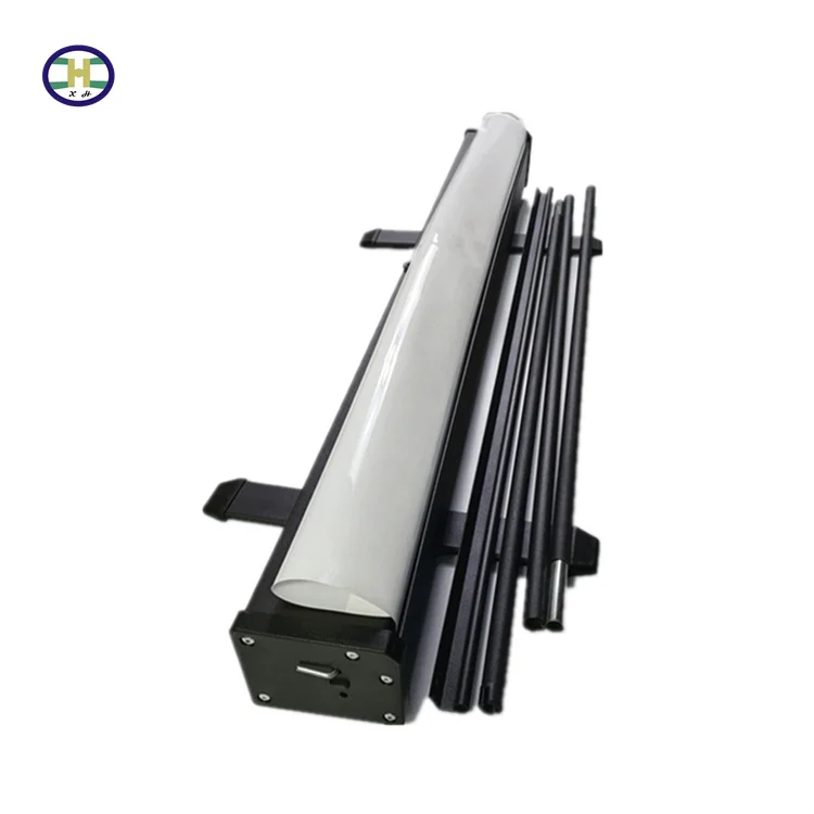 Black base roll up banner display stand retractable roller shutter display stand poster roller shutter stand 80x200