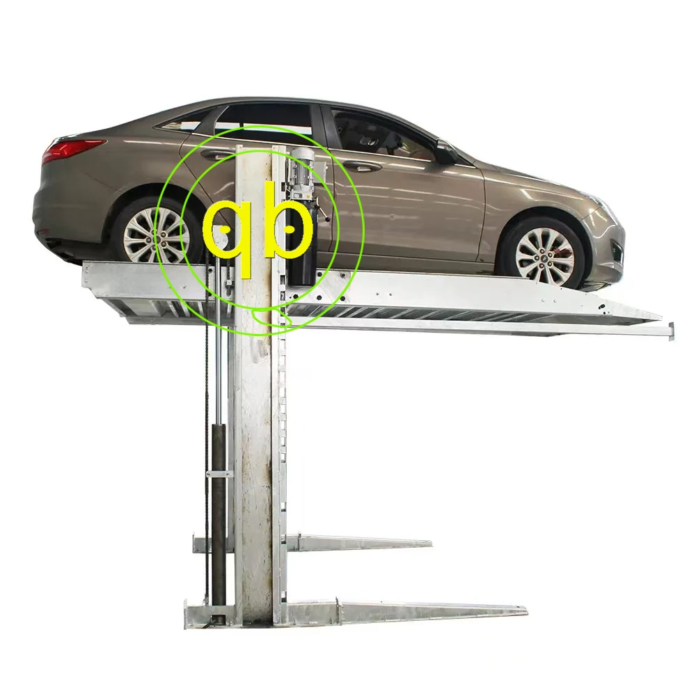 2 post car parking lift system car 2 level stacker Parking lift equipment Hydraulic Mechanical Garage of family house home
