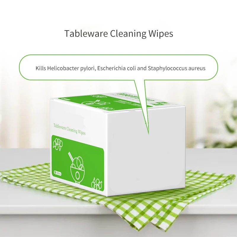 Custom Household Kitchen Wet Wipes Multi functional Kitchen Oil and Dirt surface Cleansing Kitchen Tableware Wipes