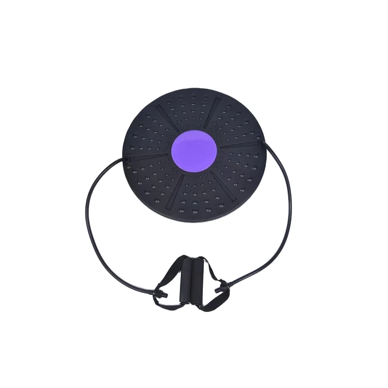Custom logo high quality plastic round exercise fitness stability trainer wobble yoga twisting workout balance board