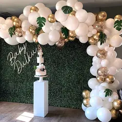Wedding Birthday Party decoration White and Gold Balloons Arch Kit Party Garland Kit Balloon set decoration supplies