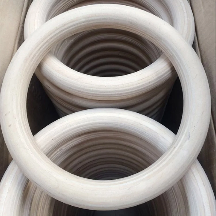 Wood Gym Rings for Gymnastics Training and Match Customized Logo available