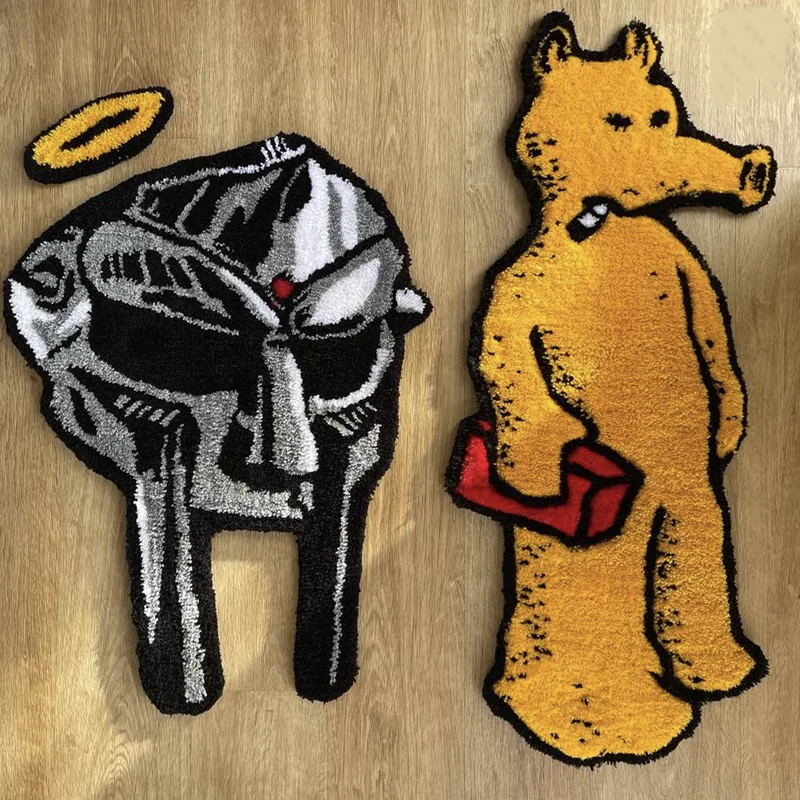 Cartoon Character Mat Designer Custom Carpet MF Doom Mask Rugs Hand Tufting Carpet Rug