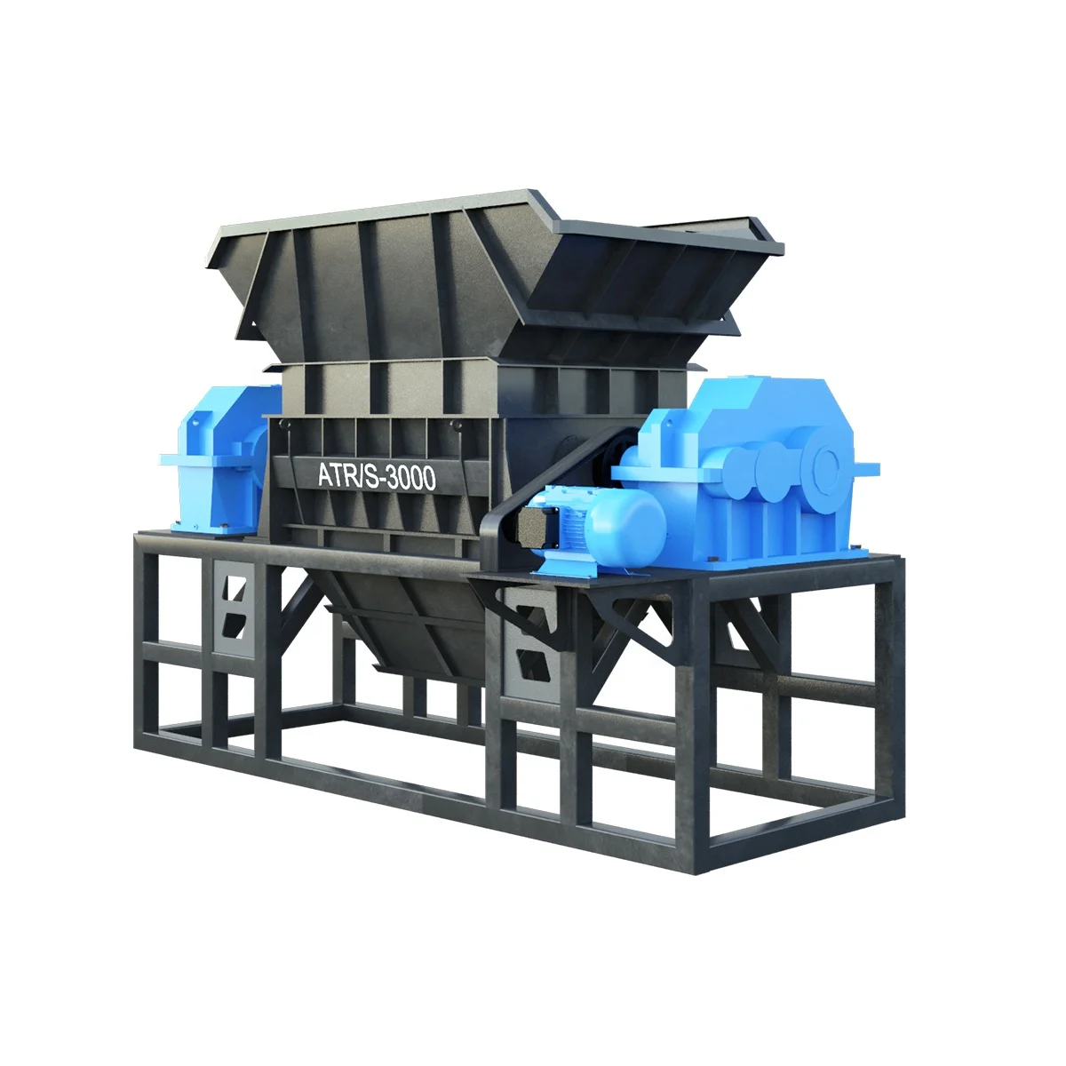 Two-shaft industrial Shredder ATR/S 3000 recycling for processing construction and household waste and other solid waste