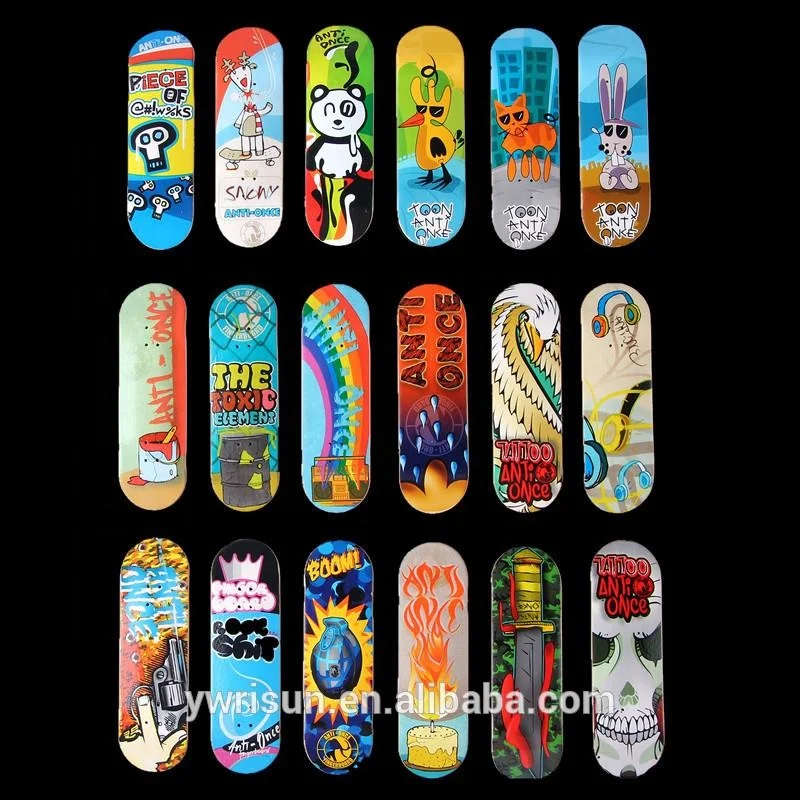 Wholesale Customized 100*30mm 100*34MM Mini Complete Skateboard Fingerboard Finger Board wheels