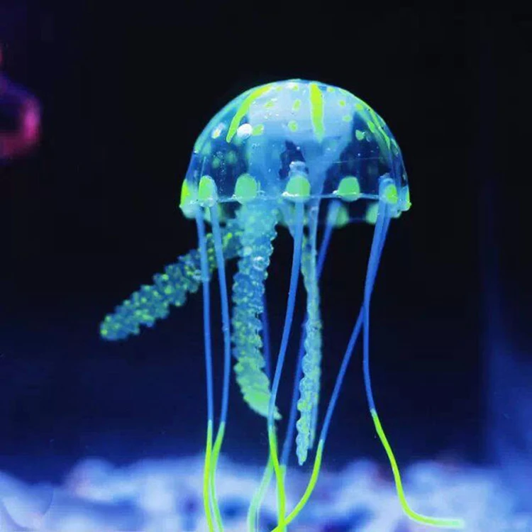 Odor-free Material Landscaping Decorations Glowing Jellyfish Aquarium Decoration Simulated Luminous Fluorescent Jellyfish