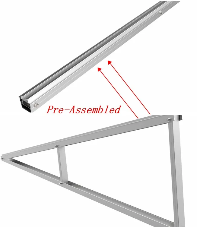 
Flat Roof Triangle Solar Structure solar panel clamp Roof Mount Solar Power Plant Rack Aluminium Tracker Support Clamp N7+C7 