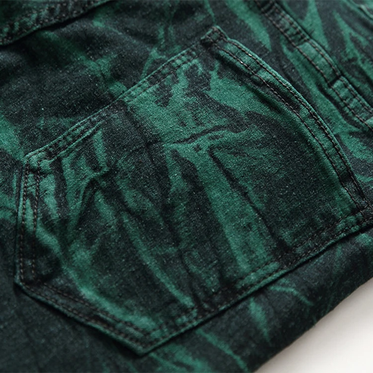 High Quality Green Ripped Denim Jeans Fashion Denim Jeans Pants