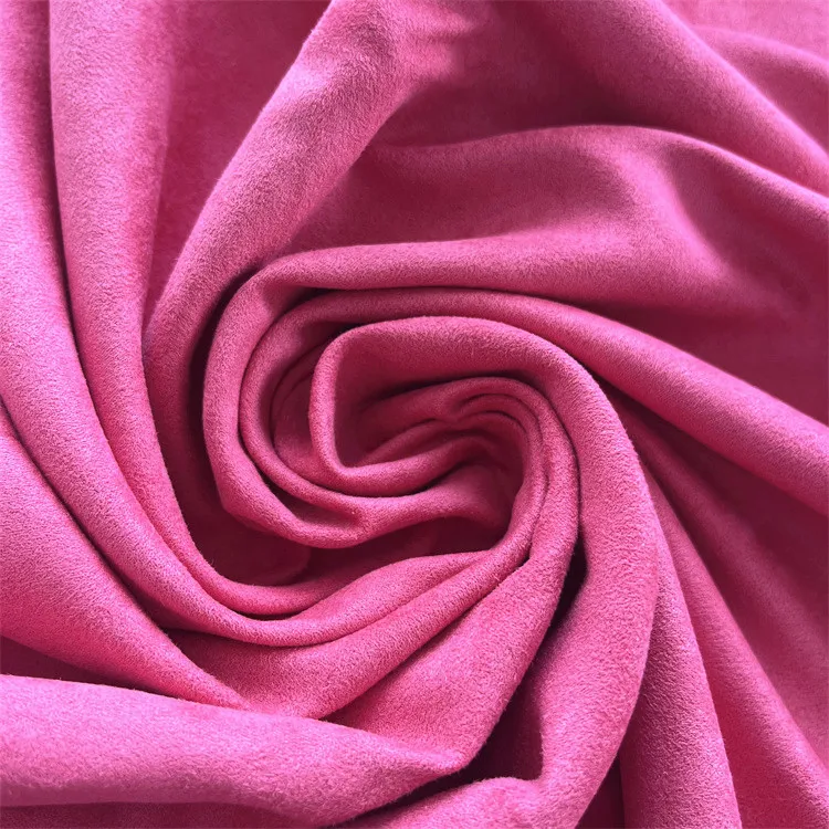 Upholstery 100% polyester sofa cover fabric brushed sueded bag plush toy lining complex fabrics suede fabric for sofa