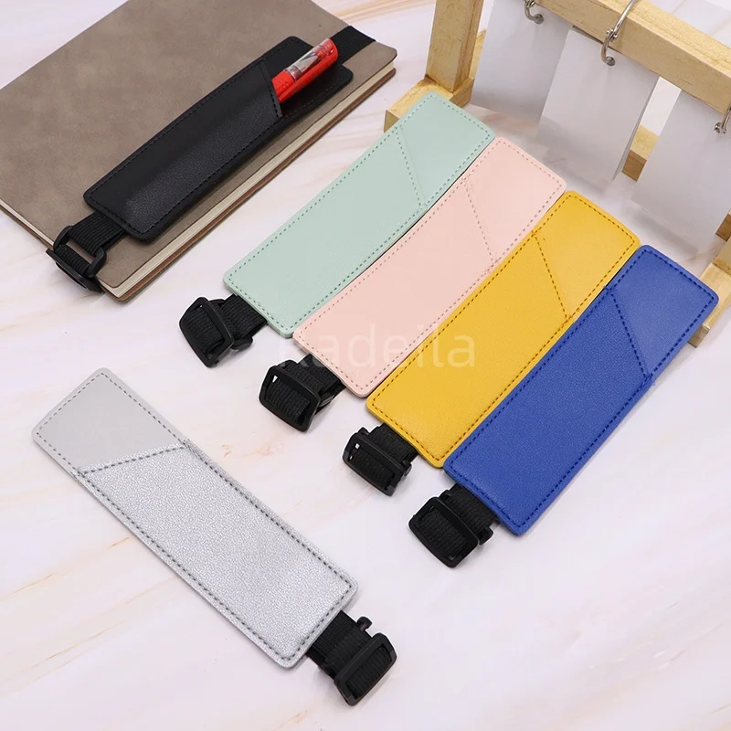 Elastic Leather Pen Pouch Case School Pencil Bag Holder Kids Favorite Pencil Case Business Notebook Elastic Webbing Pen Case