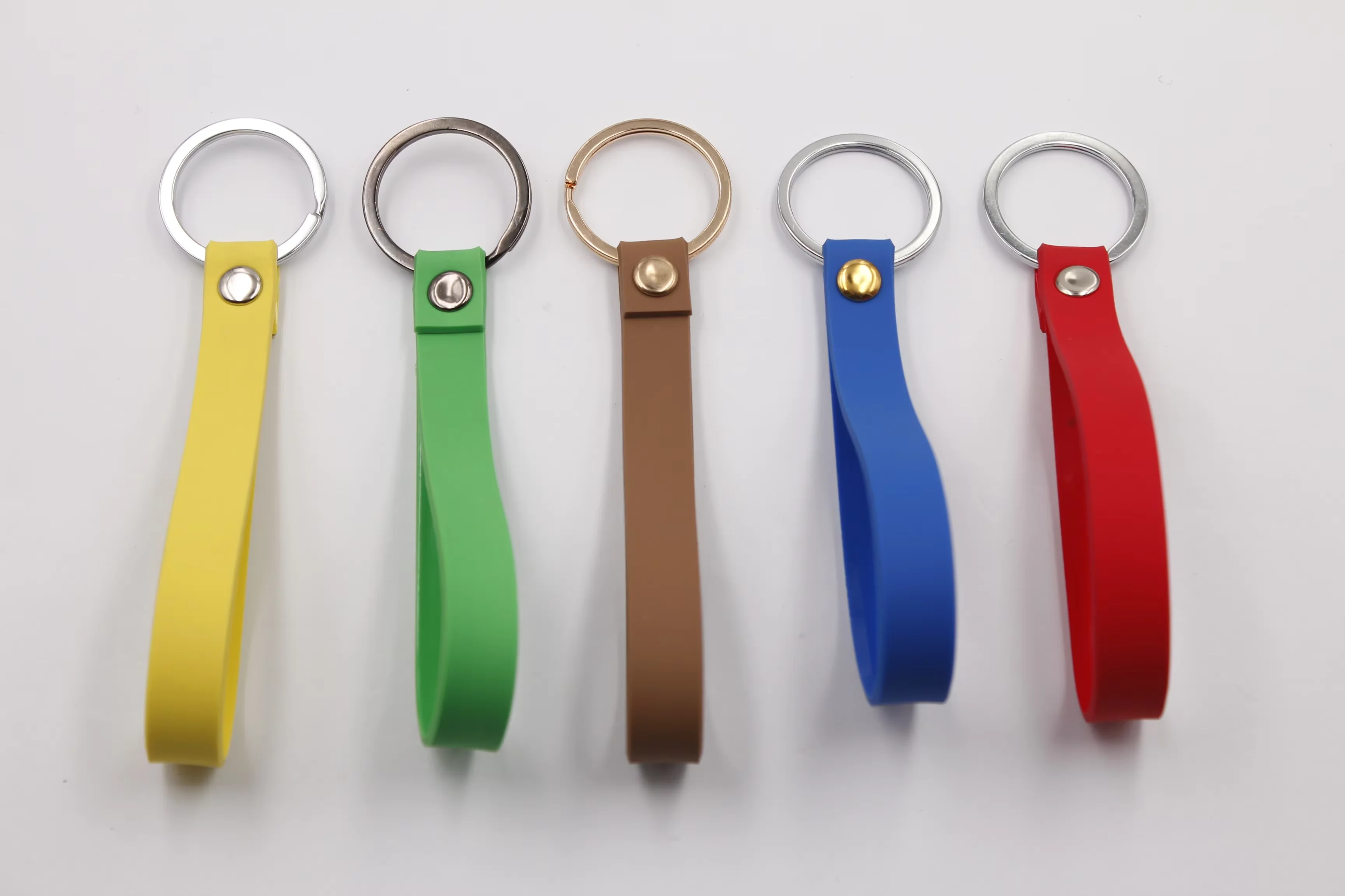 High Quality Colorful PVC Keychain Rubber key Ring