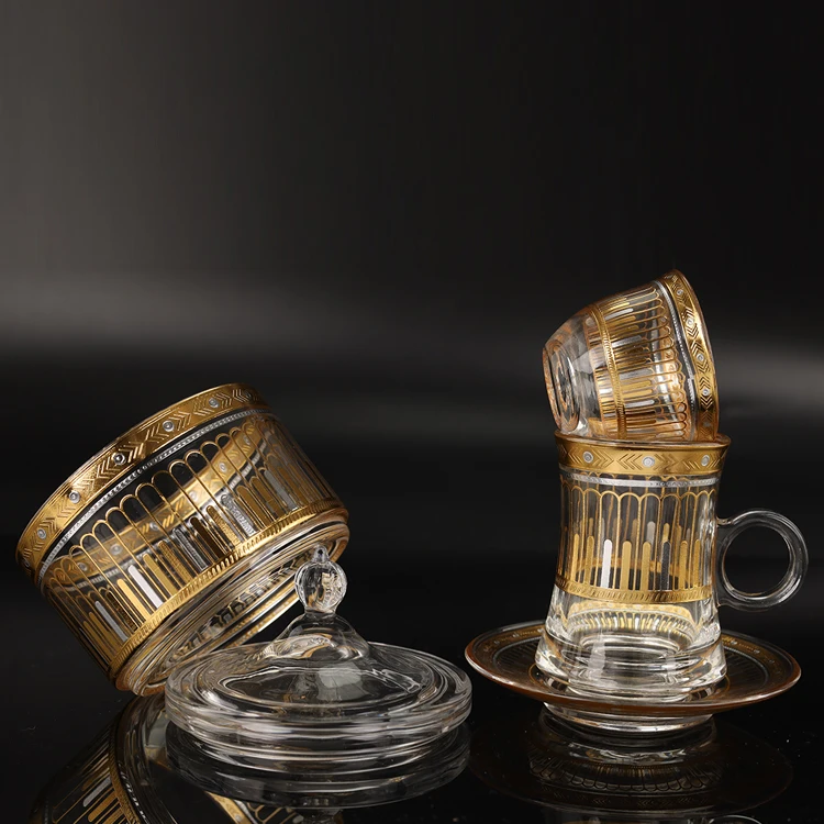 Arabic Style Cawa Cup  Eco-friendly Tea Cup Set and Arabic Glass Coffee and Teacup