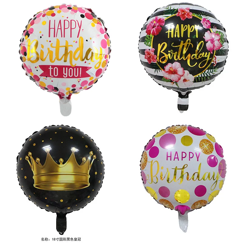 Wholesale 18 inch happy birthday custom printing party foil helium globos balloon