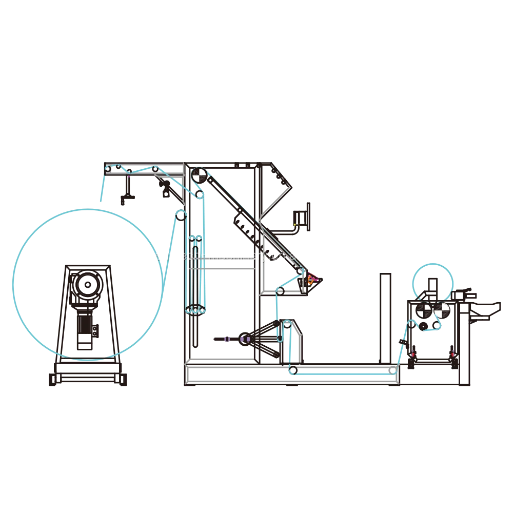 Automatic Cotton Roller batching Fabric Rolling Machine For Manufacturing Plant