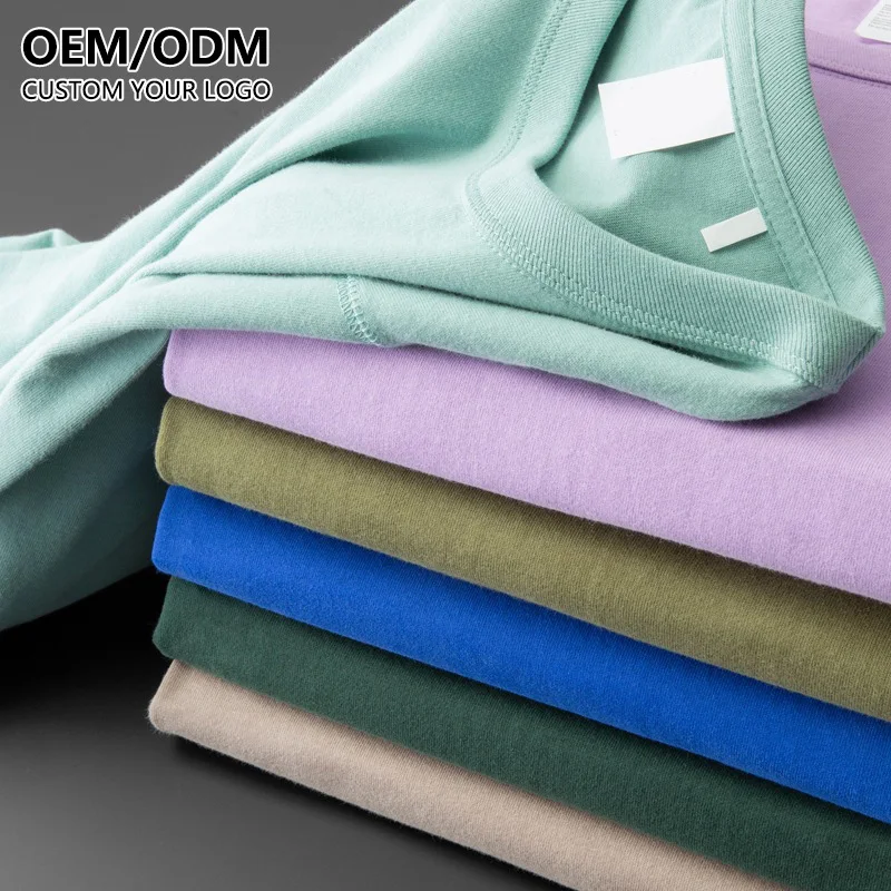 Cheap Price 240gsm 100% Cotton Blank T-shirt Custom LOGO Printing Plain White T Shirts for Men