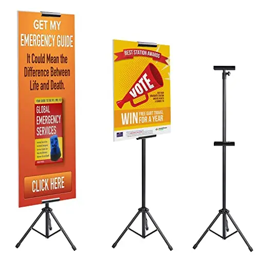 Heavy Duty Tripod Banner Stand Black Stainless Steel Tripod Banner Stand for Advertising