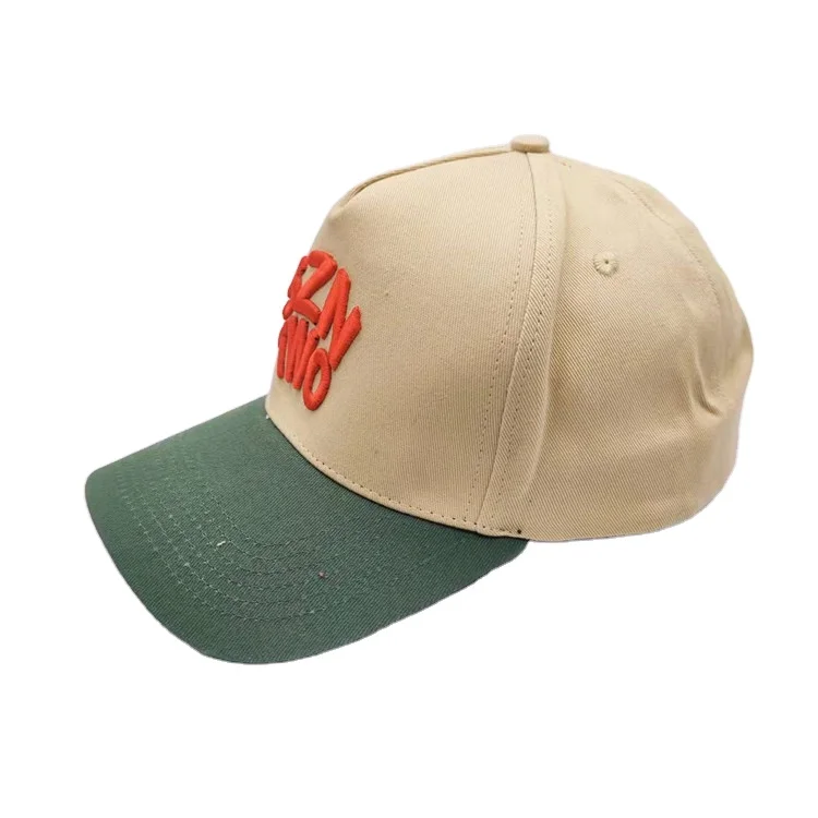 custom 5 panel 3D puff embroidery logo snapback hat and cap