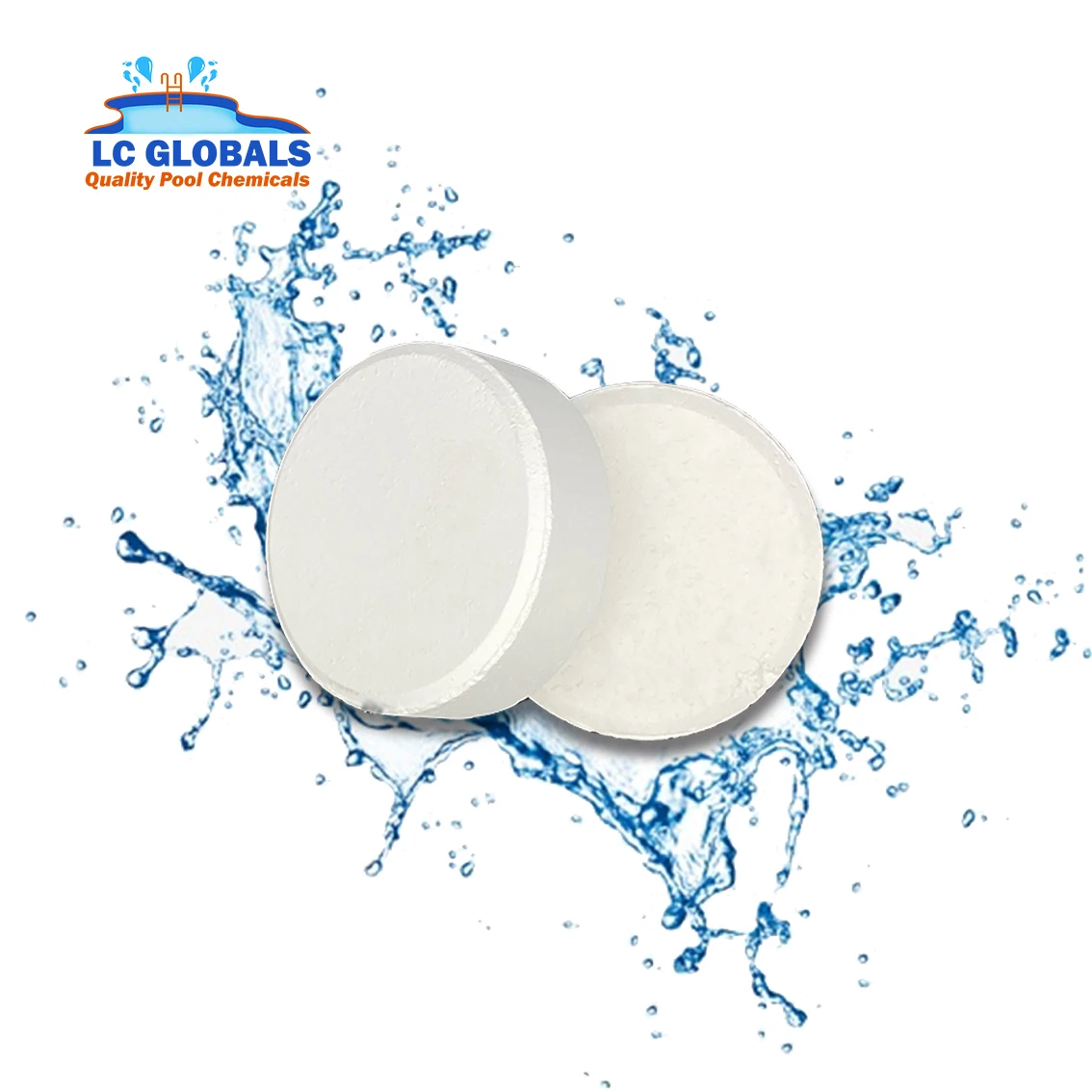 manufacture high quality  1g 2g 20g 200g tablet 3 inch chlorine Tablets white chlorine granular tcca for large pool