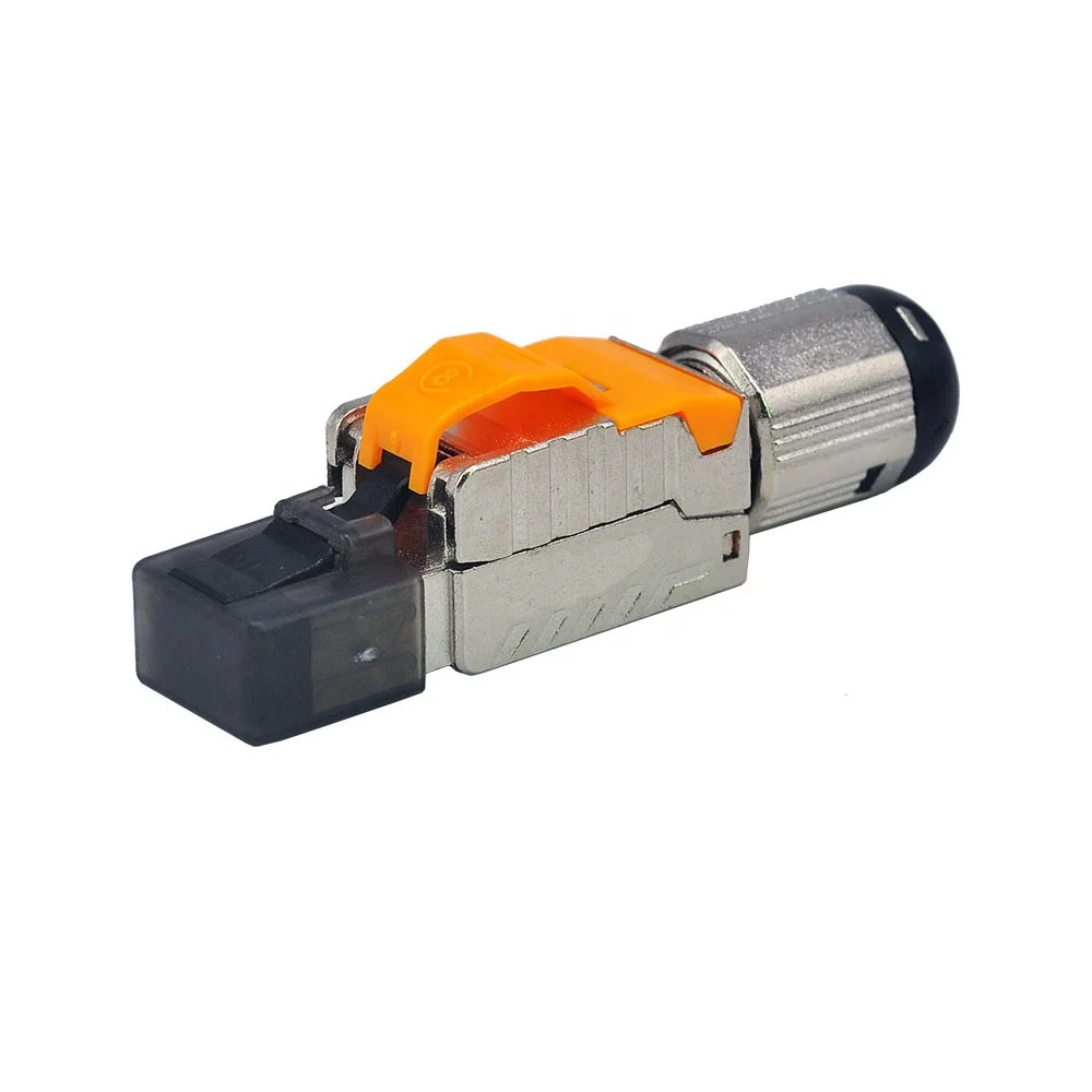 fit 5G network 40Gbps Cat 6A Cat 7 Cat 8 RJ45 Connectors Tool Free Easy Jack Shielding Metal Die-Cast Field Termination Plug