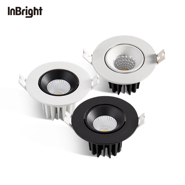 Commercial Round Indoor Adjustable Spot Light Waterproof 8W Ceiling Recessed Spotlights