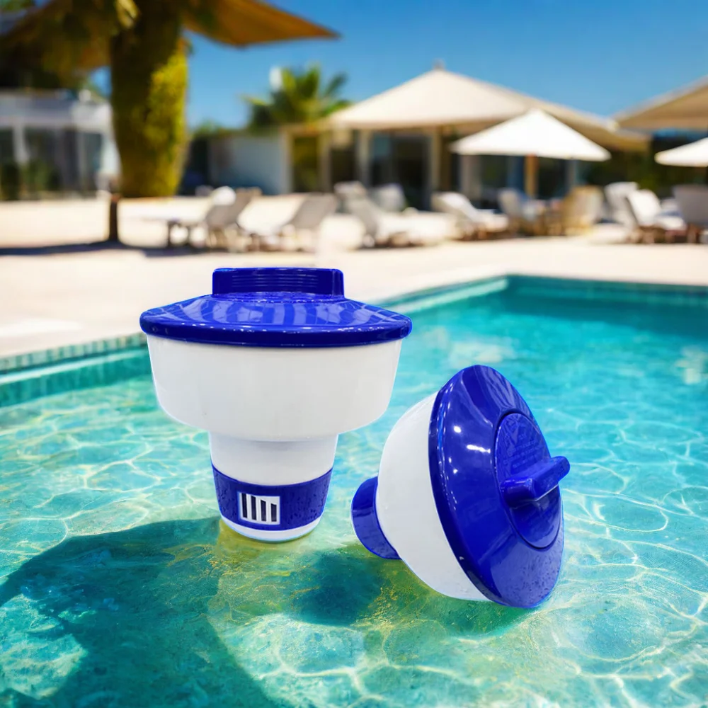 Automatic chemical powder dispenser swimming pool stabilizer chlorine tablet dispenser joyin floating chlorine dispenser