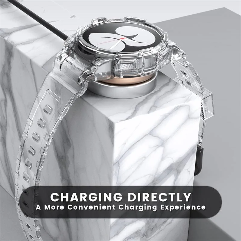 Спортивный прозрачный ремешок + чехол для Samsung Galaxy Watch 5 4 40 мм 44 браслет