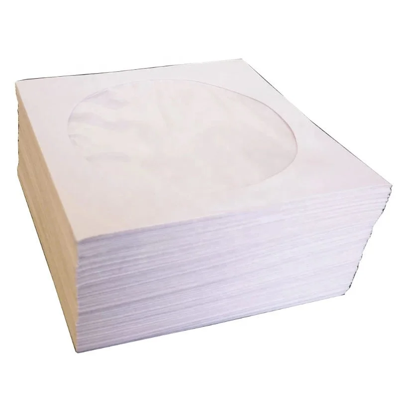 shantou factory supply good quality White Paper CD DVD Disc Sleeves Window Flap Envelope 80g