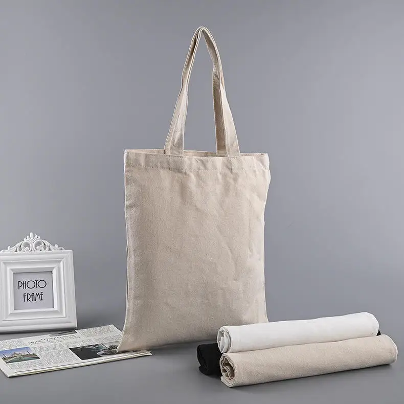 Квадратная полиэфирная упаковка с логотипом на заказ, хлопчатобумажные холщовые сумки, тканевая упаковка для покупок, Холщовая Сумка-тоут с молнией