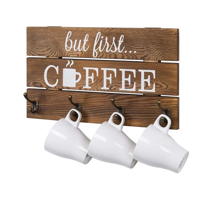 Ironwork shelving Nordic wood grain porch key shelving bathroom towel hanging shelving cup rack