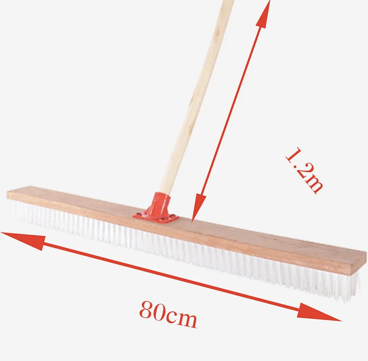 Heavy Duty Wooden Push Broom Floor Cleaning Brush Outdoor Broom With Stick
