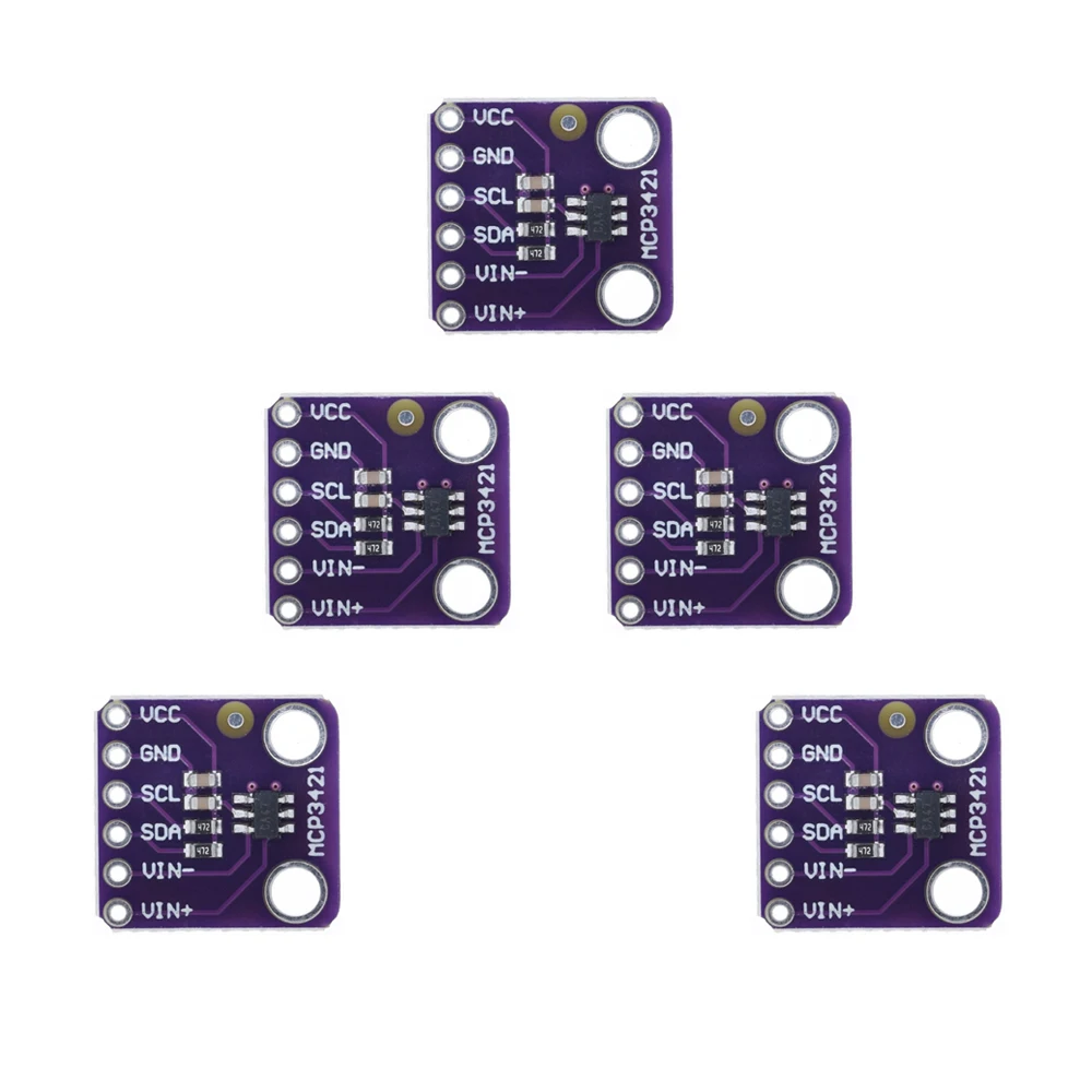 5PCS MCP3421 I2C SOT23-6 delta-sigma ADC Evaluation Module Board For PICkit Serial Analyzer Module DIY for 