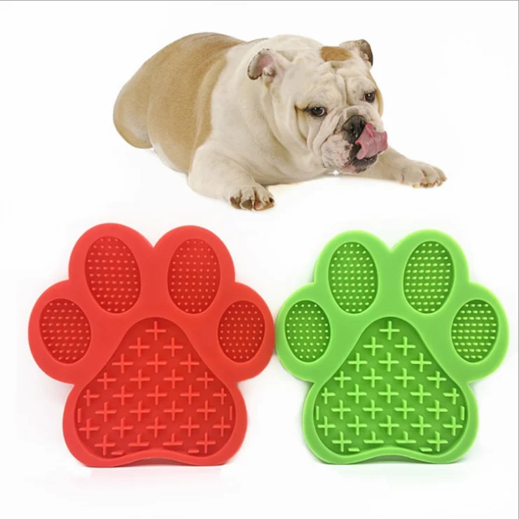 Factory Dog Bowl Slow Feeder Customized New Silicone Paw Bath Dog Licking Pad Pet Bowls & Feeders Dogs Nad Cats Eating Slow