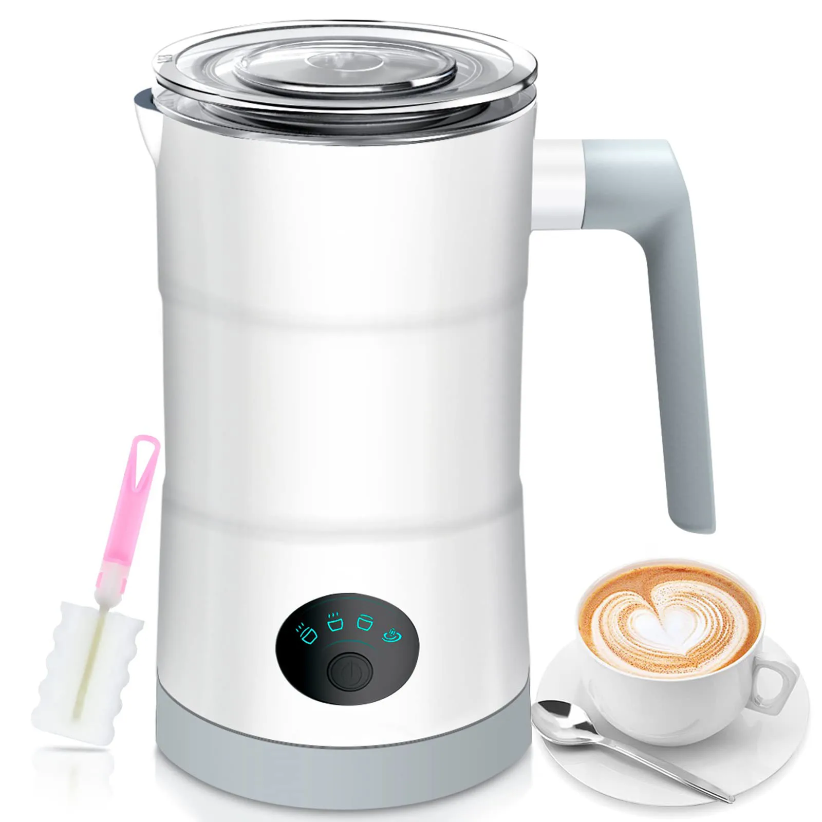 Espumador y calentador de leche electrico, espumador de leche automatico400 W, maquina automatic de espuma de leche